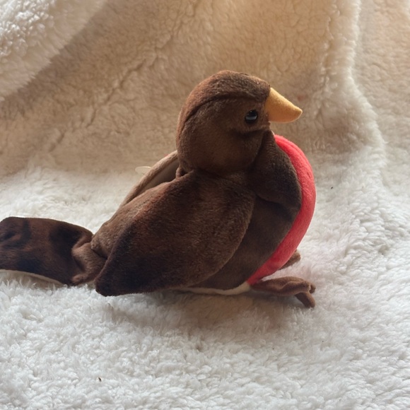 Ty Beanie Babies “Early” Brown and Red Plush Bird. Retired - Picture 4 of 6